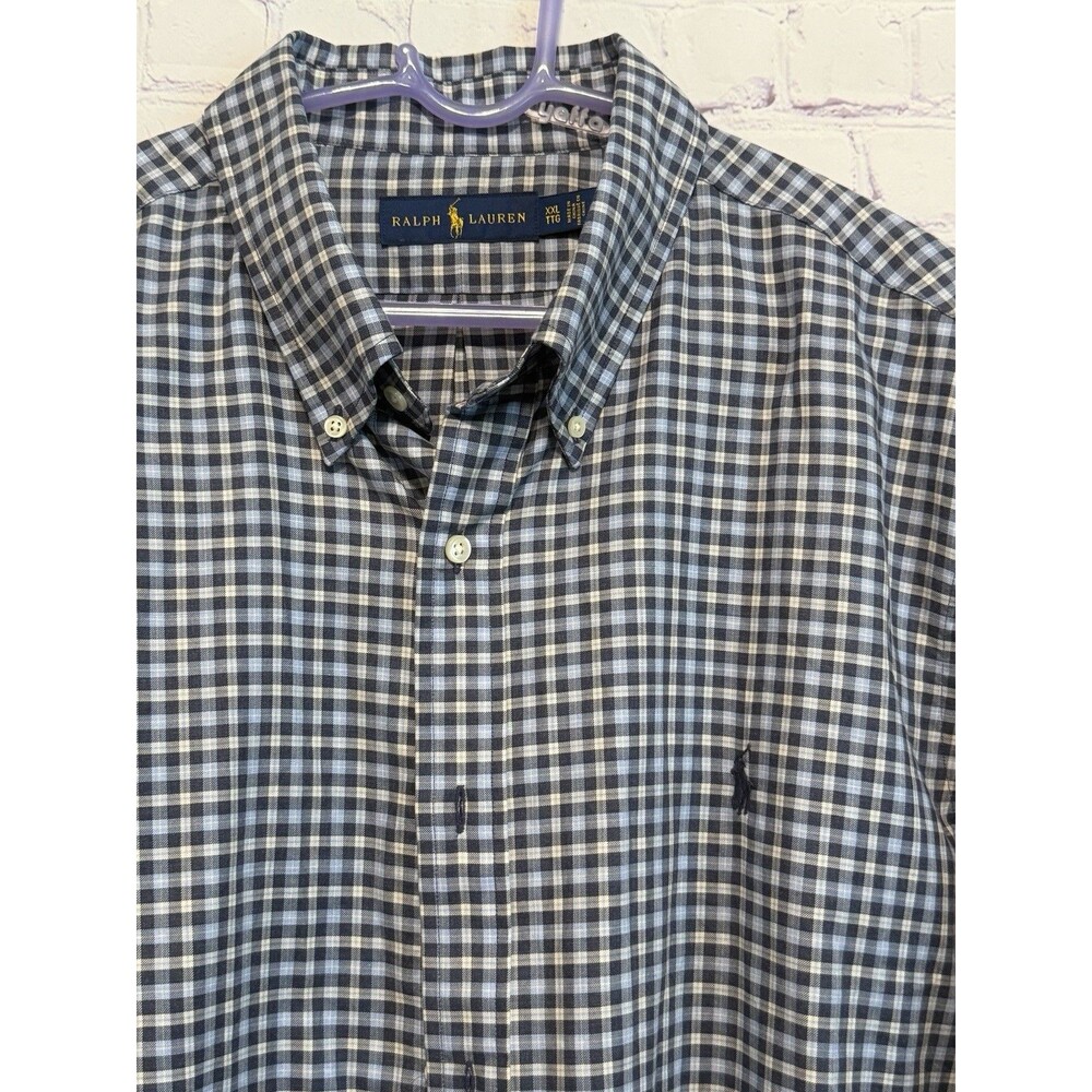 Polo Ralph Lauren Mens Classic Fit Button Down Shirt XXL Blue Preppy Old Money